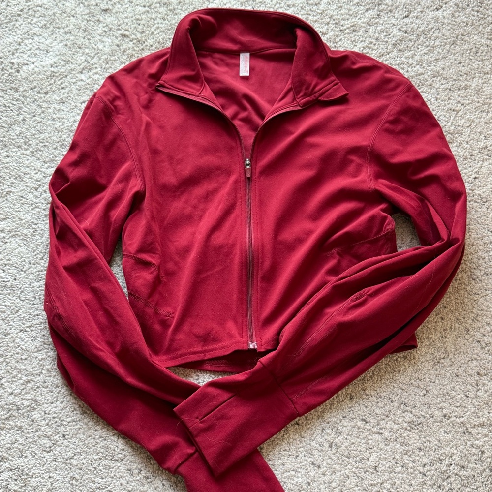 FP Movement by Free People Burgundy Bomber Jacket